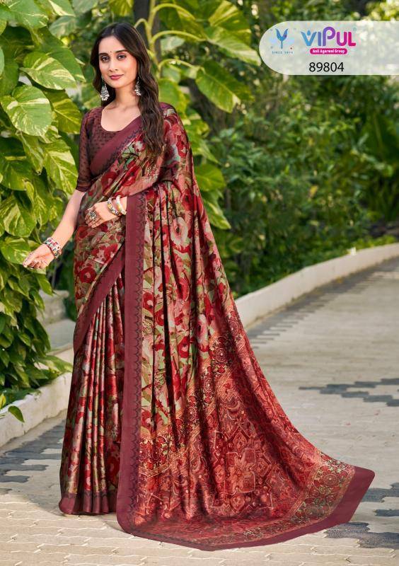 Vipul juliet chiffon saree export market in India
